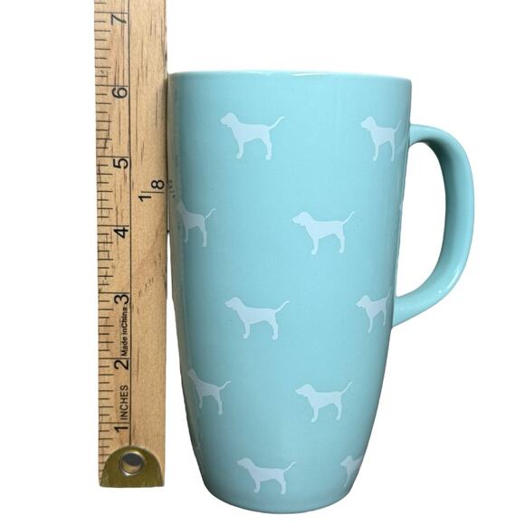 PINK Victoria Secret Mug Coffee Tea Cup Dog Tiffany Blue Large 20oz Ceramic Tall - Picture 2 of 9